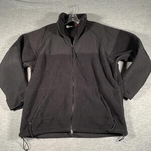 Vintage Goodwill Jacket Mens Large Black Fleece Polartec Cold Weather Military